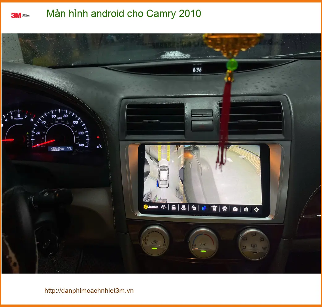 Anh Tấn lắp màn hình Android cho Camry 2010 tại Quận 9 vì màn zin cũ, thiếu tính năng