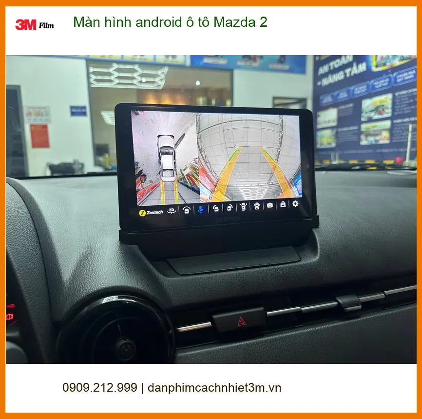 Anh Minh lắp màn hình Android ô tô Mazda 2 tại Quận 12 để nâng cấp giải trí. ảnh thực tế 3
