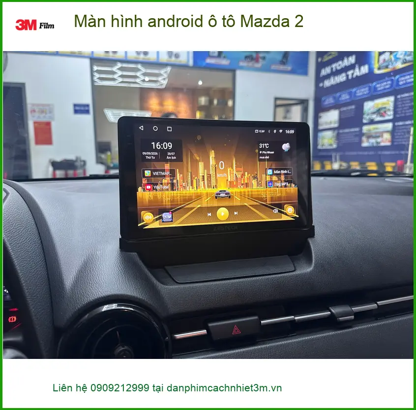 Anh Minh lắp màn hình Android ô tô Mazda 2 tại Quận 12 để nâng cấp giải trí. ảnh thực tế 4