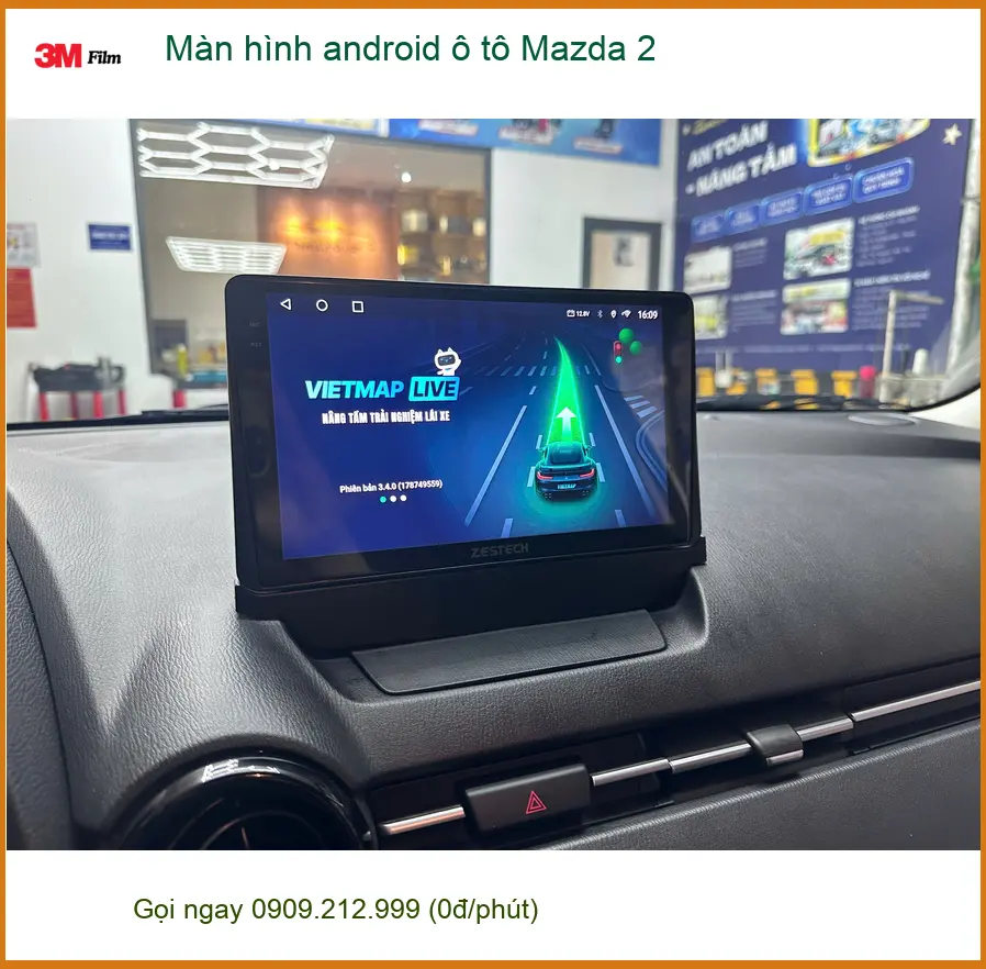 Anh Minh lắp màn hình Android ô tô Mazda 2 tại Quận 12 để nâng cấp giải trí. ảnh thực tế 5
