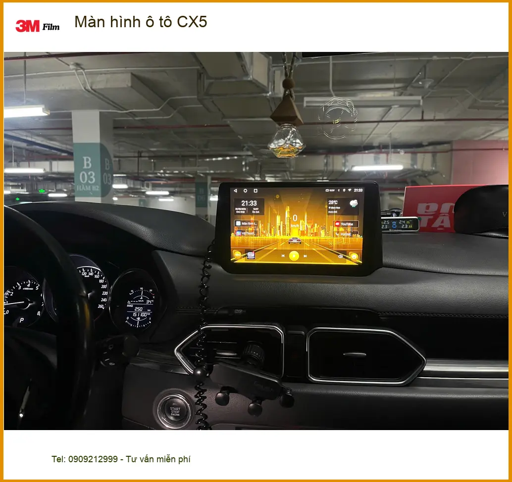 Anh Minh lắp màn hình ô tô CX5 Quận 9 vì màn zin quá lỗi thời ảnh thực tế 3