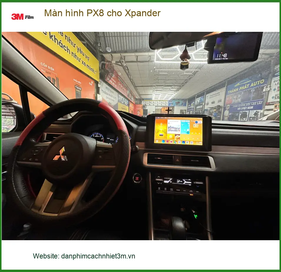 Anh Khải lắp Màn hình PX8 cho Xpander Quận 12 vì màn hình cũ đã mờ, khó nhìn đường ảnh thực tế 2