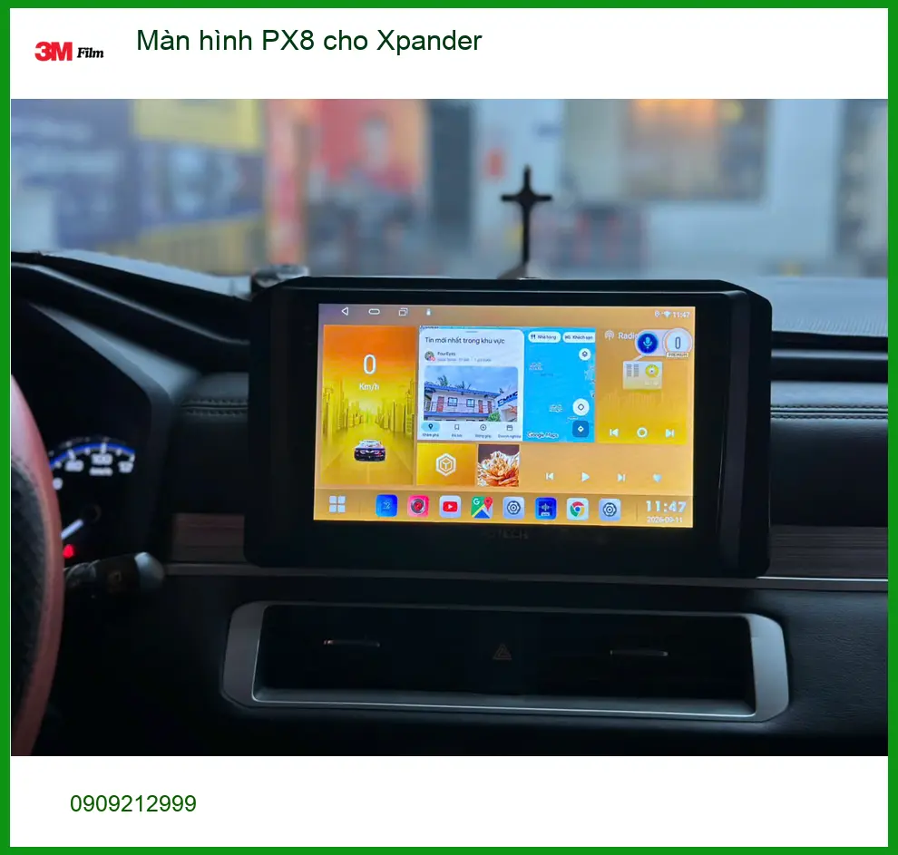 Anh Khải lắp Màn hình PX8 cho Xpander Quận 12 vì màn hình cũ đã mờ, khó nhìn đường ảnh thực tế 3