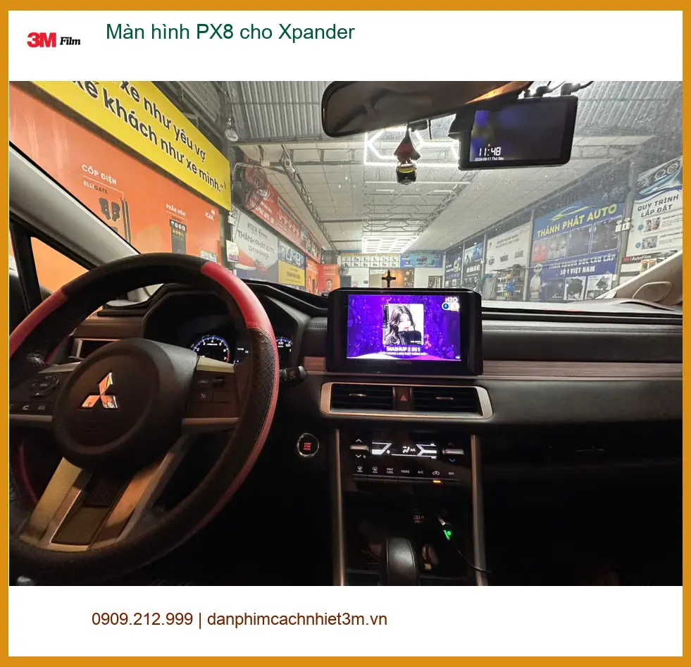 Anh Khải lắp Màn hình PX8 cho Xpander Quận 12 vì màn hình cũ đã mờ, khó nhìn đường ảnh thực tế 4