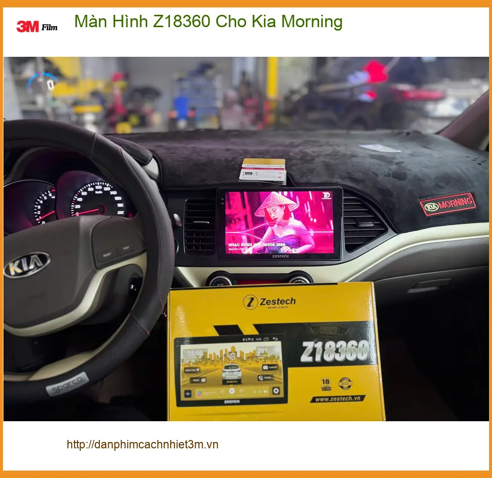 Anh Quang lắp Màn Hình Z18360 cho Kia Morning Quận 9, nâng tầm trải nghiệm