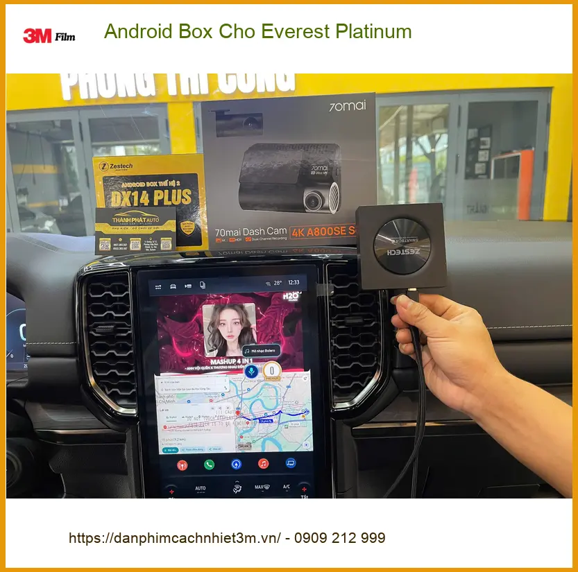 Chú Phước Lắp Android Box Cho Everest Platinum tại Quận 9 để xem YouTube không giật lag ảnh thực tế 3