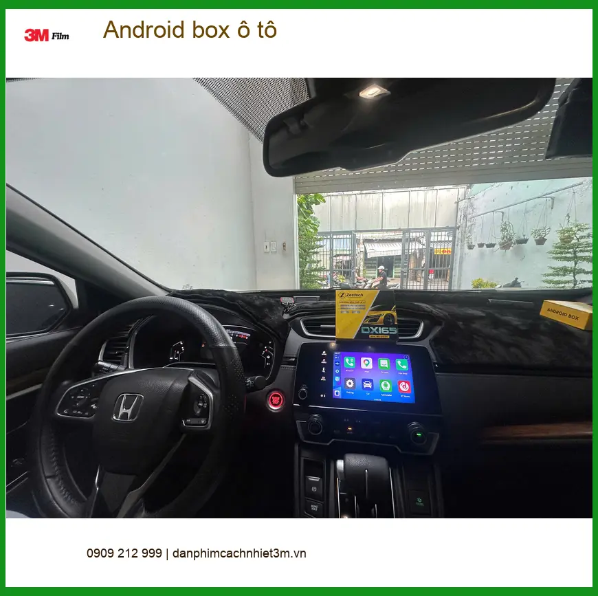 Chị Thảo lắp Android box ô tô cho Honda CRV tại Quận 3 để xem giải trí tiện lợi ảnh thực tế 2