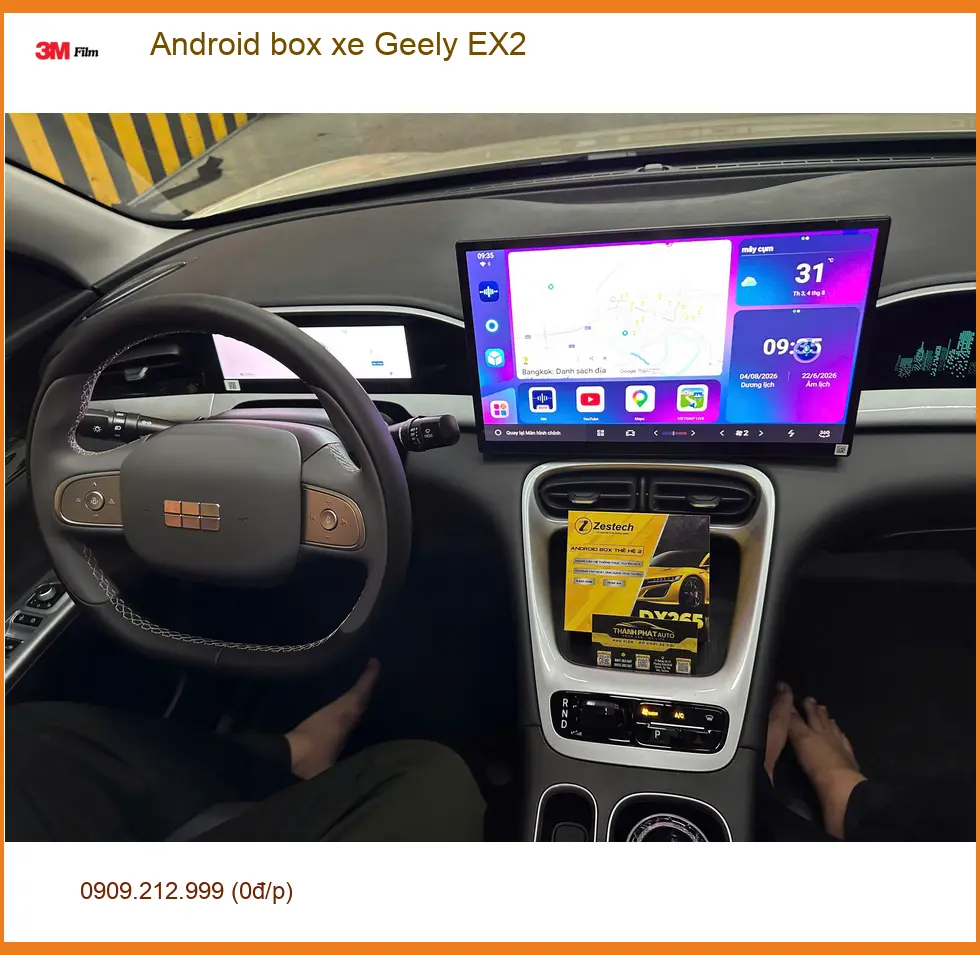 Chị Thuỷ lắp Android box xe Geely EX2 Quận 3 để chuyến đi thêm tiện lợi