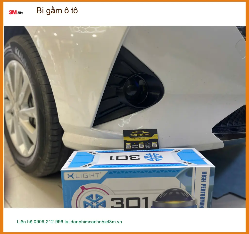 Chú Quang độ bi gầm ô tô cho Hyundai Accent tại Quận Tân Phú vì đèn zin kém sáng ảnh thực tế 3