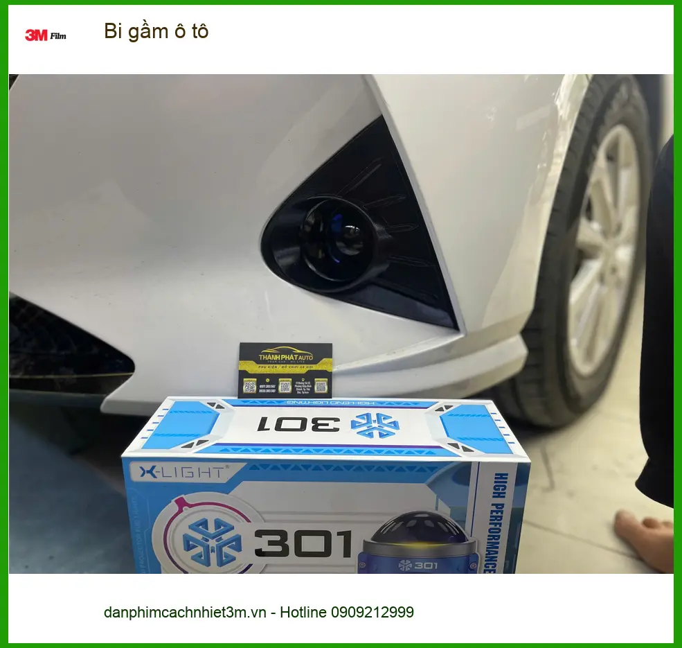Chú Quang độ bi gầm ô tô cho Hyundai Accent tại Quận Tân Phú vì đèn zin kém sáng ảnh thực tế 5