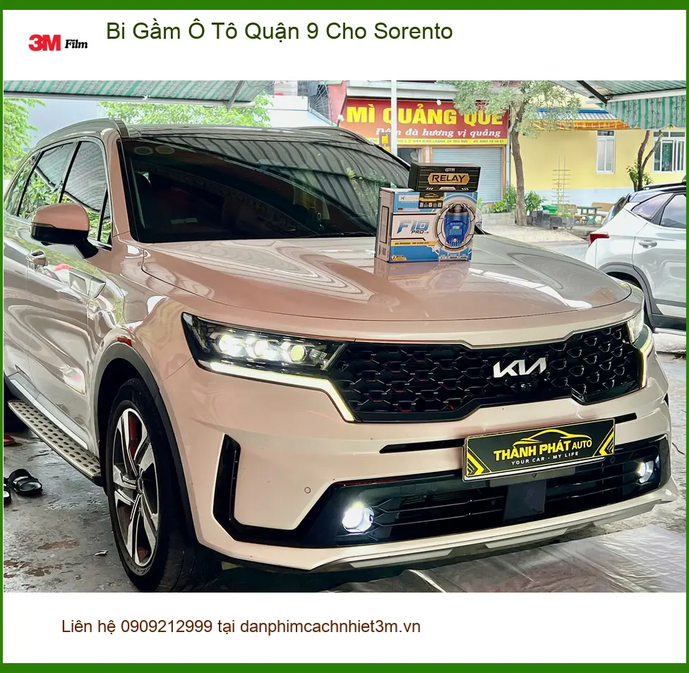 Anh Kiên độ Bi Gầm Ô Tô cho Sorento tại Quận Thủ Đức vì đèn zin không đủ sáng đi đêm