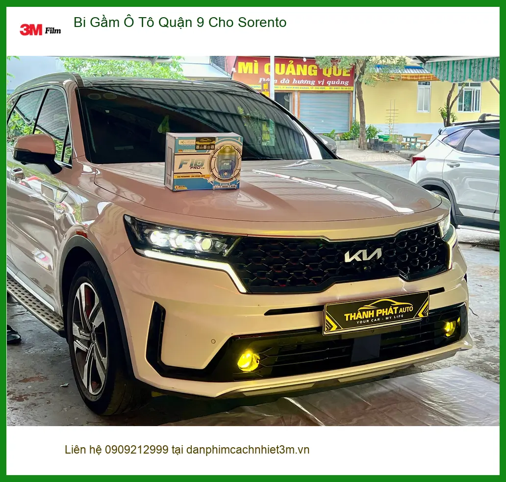 Anh Kiên độ Bi Gầm Ô Tô cho Sorento tại Quận Thủ Đức vì đèn zin không đủ sáng đi đêm ảnh thực tế 3