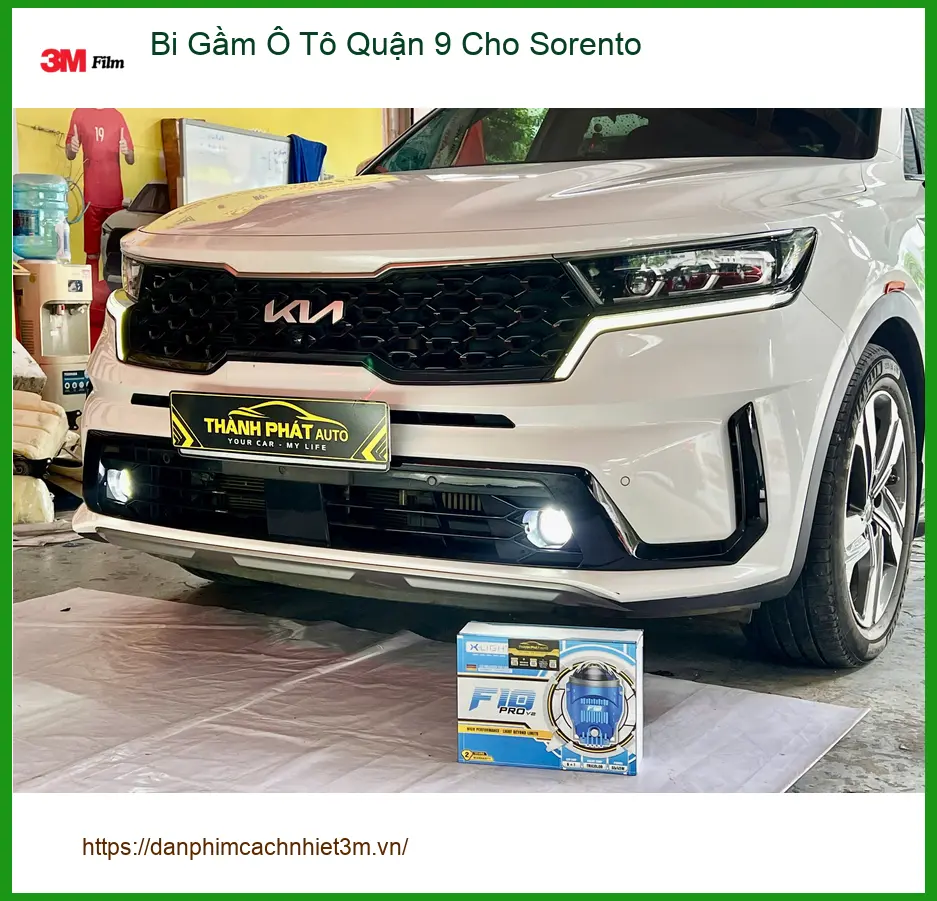 Anh Kiên độ Bi Gầm Ô Tô cho Sorento tại Quận Thủ Đức vì đèn zin không đủ sáng đi đêm ảnh thực tế 4