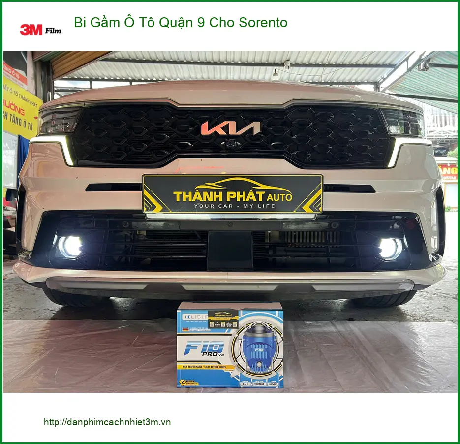 Anh Kiên độ Bi Gầm Ô Tô cho Sorento tại Quận Thủ Đức vì đèn zin không đủ sáng đi đêm ảnh thực tế 5
