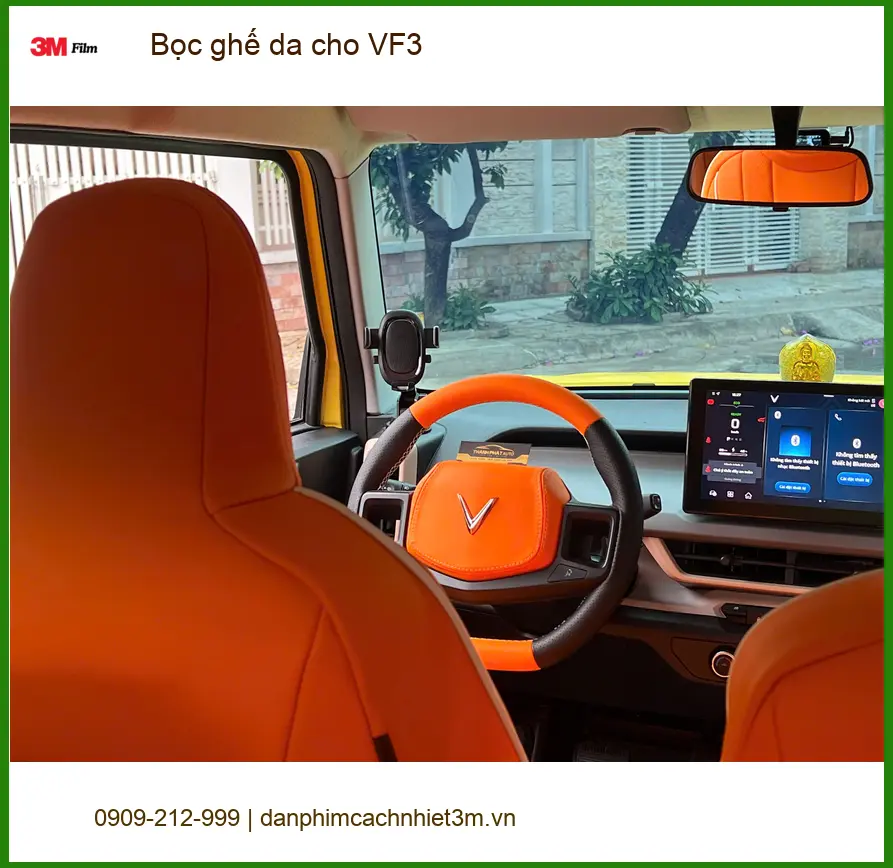 Anh Tùng bọc ghế da cho VinFast VF3 tại Quận 3 vì muốn nội thất sang trọng hơn ảnh thực tế 2