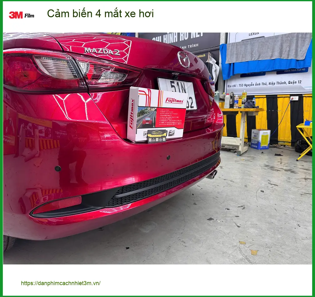 Chú Phát lắp cảm biến 4 mắt xe Kia Morning tại Hóc Môn để lùi xe an toàn hơn ảnh thực tế 5