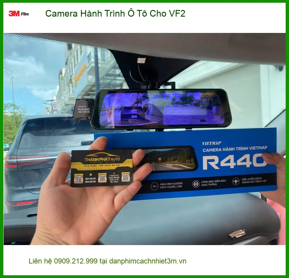 Chị Thanh lắp Camera Hành Trình Ô Tô cho VinFast VF2 tại Quận 9 để an tâm ghi hình. ảnh thực tế 4