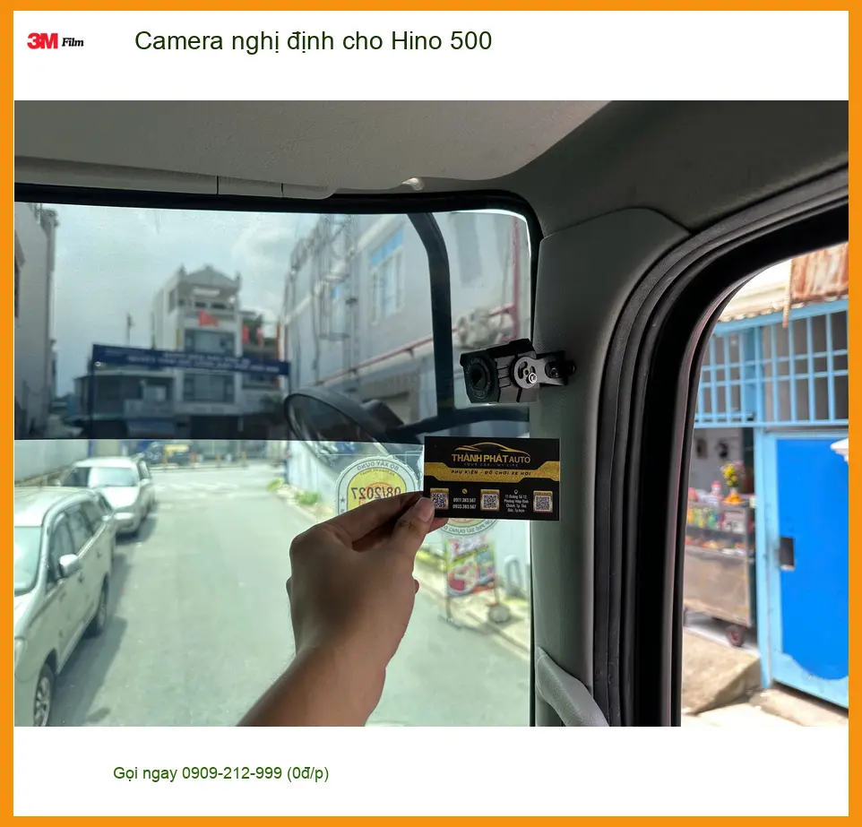 Anh Tấn lắp camera nghị định Hino 500 ở Quận 12 tránh phạt nguội ảnh thực tế 2