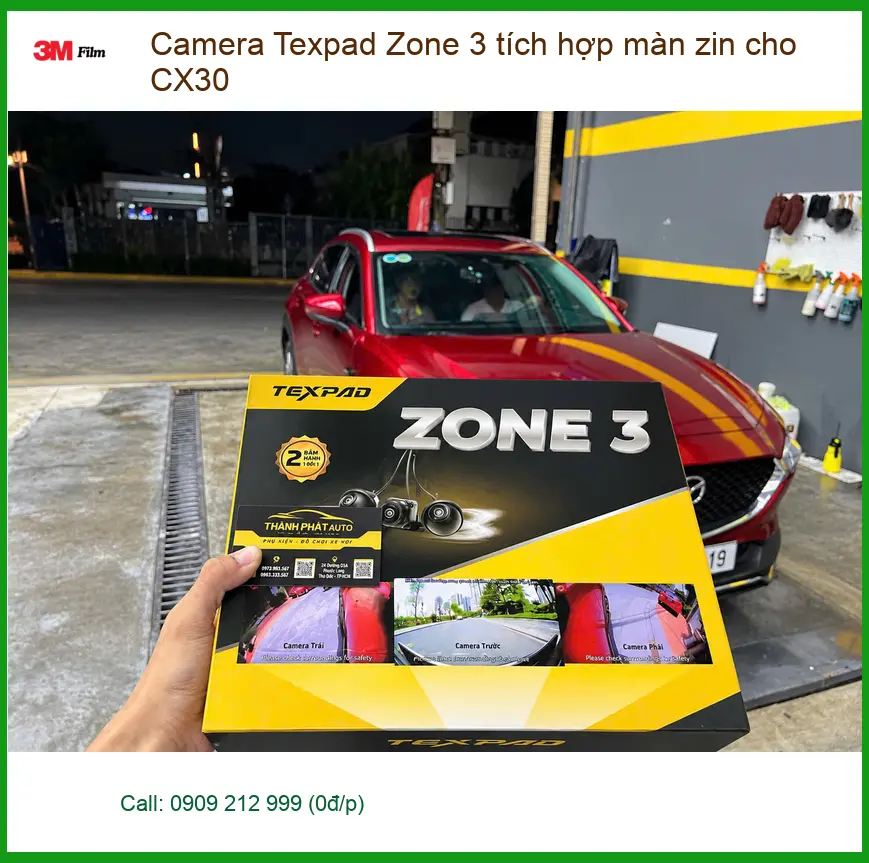 Anh Cường lắp Camera Texpad Zone 3 tích hợp màn zin cho CX30 Quận 9 ảnh thực tế 4