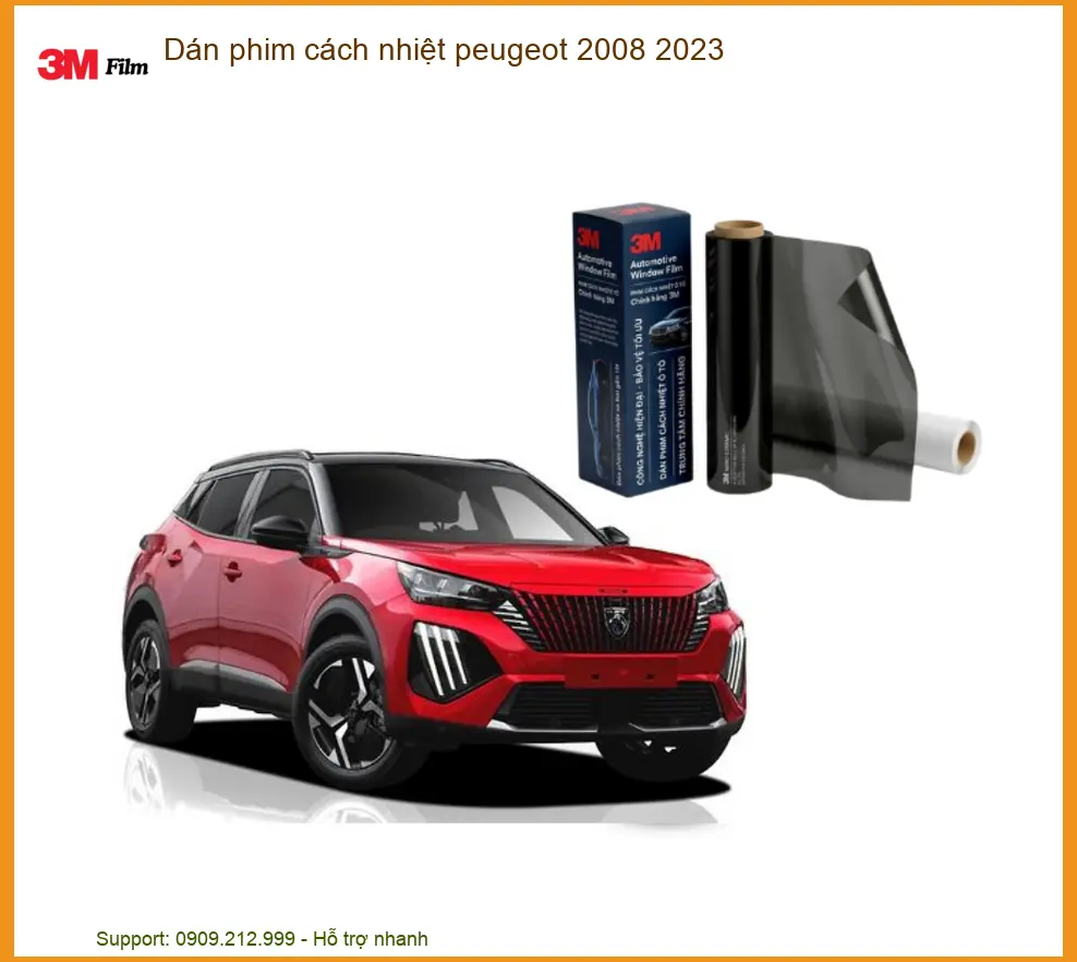 Dán Phim Cách Nhiệt Peugeot 2008 2023 - Nơi Gắn Chính Hãng Giá Tốt TPHCM