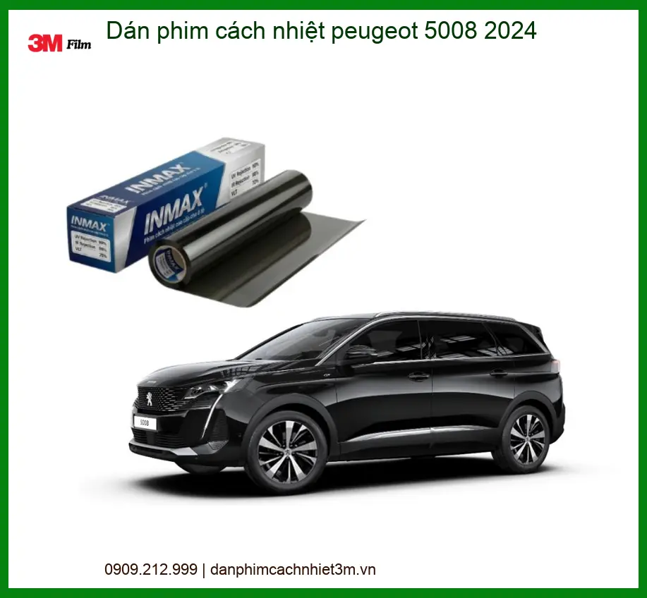 Dán Phim Cách Nhiệt Peugeot 5008 2024 - Địa Chỉ Thi Công Chính Hãng TPHCM