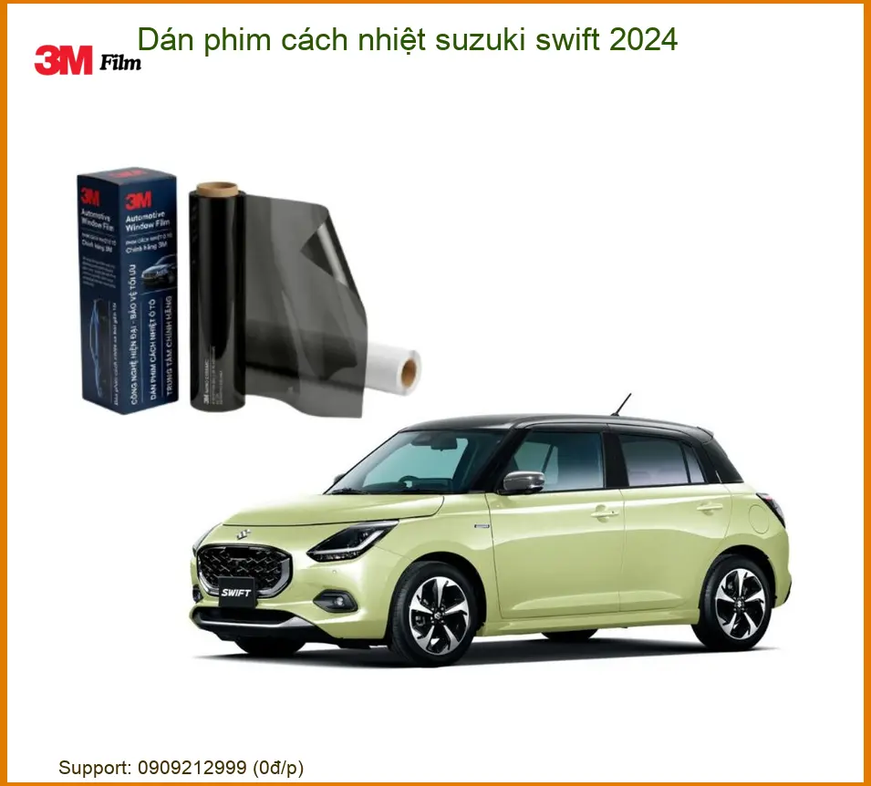 Dán Phim Cách Nhiệt Suzuki Swift 2024 - Địa Chỉ Lắp Đặt Chính Hãng TPHCM