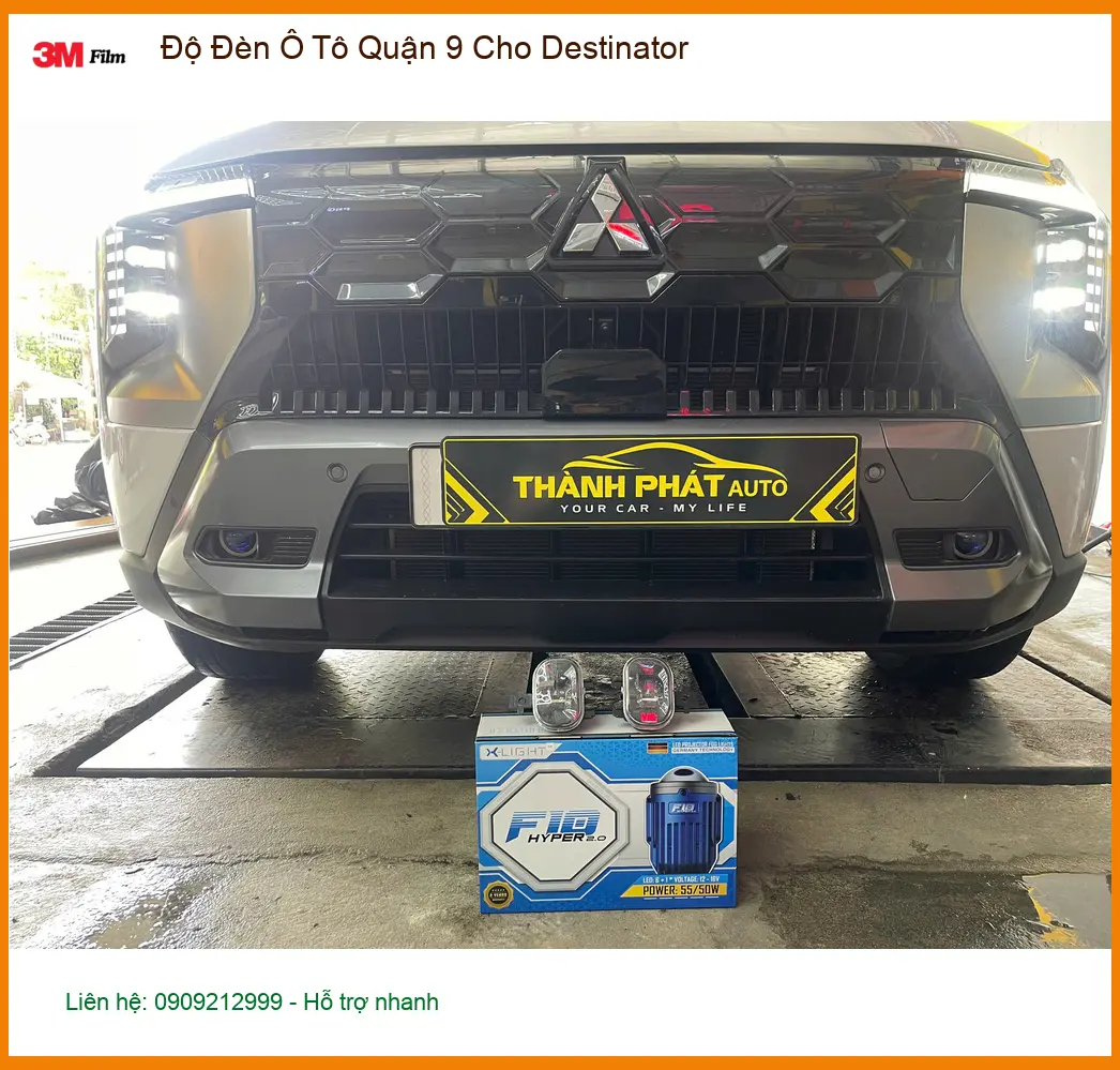Anh Quang độ đèn ô tô Hyundai Creta tại Quận 9 vì đèn zin quá yếu khi đi đường tối ảnh thực tế 3