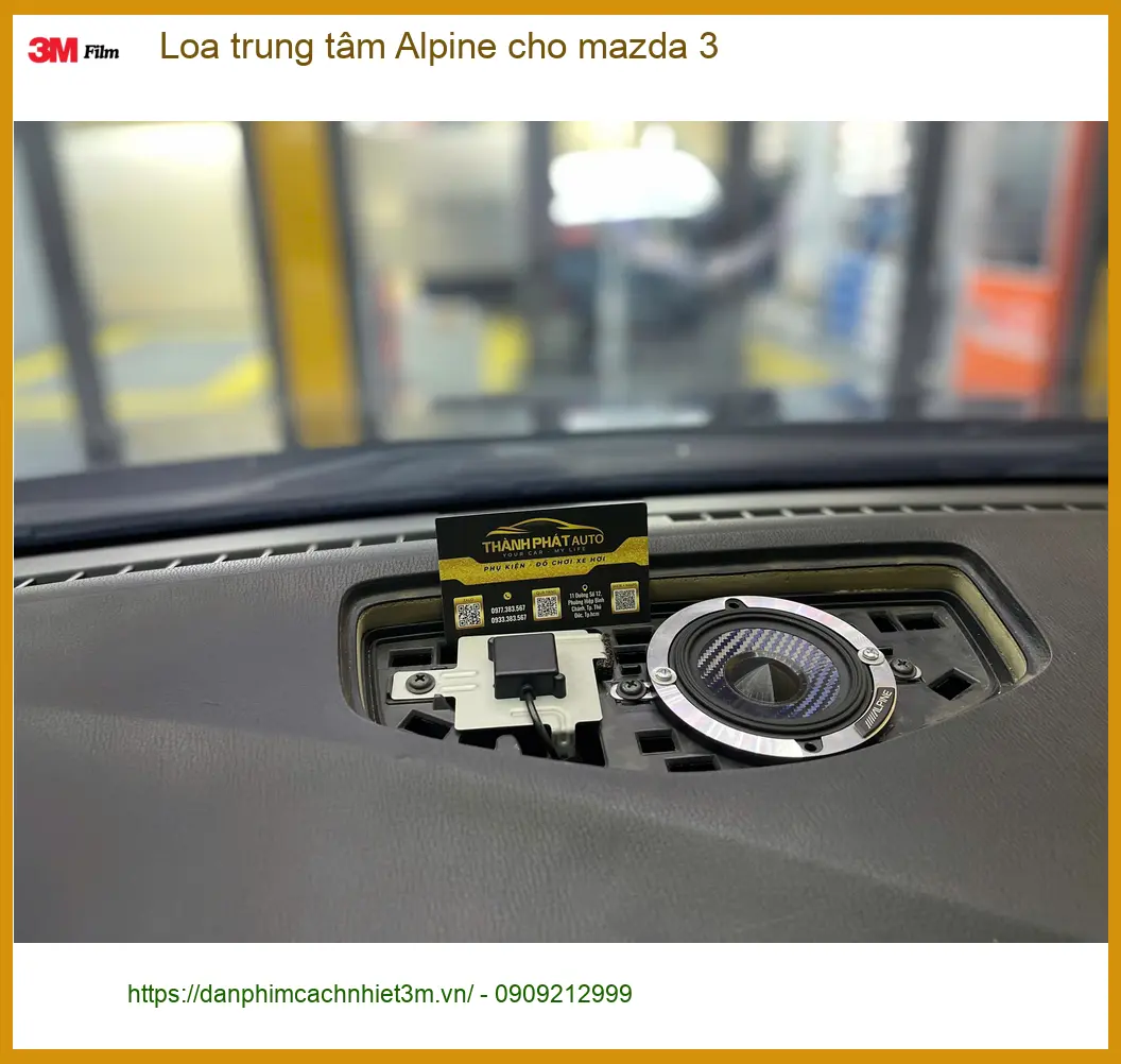 Anh Khang lắp loa trung tâm Alpine cho Mazda 3 ở Quận Bình Tân ảnh thực tế 2
