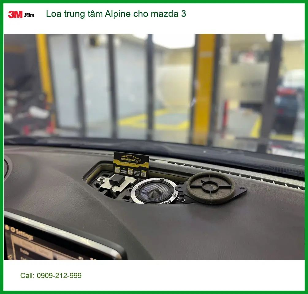 Anh Khang lắp loa trung tâm Alpine cho Mazda 3 ở Quận Bình Tân ảnh thực tế 5