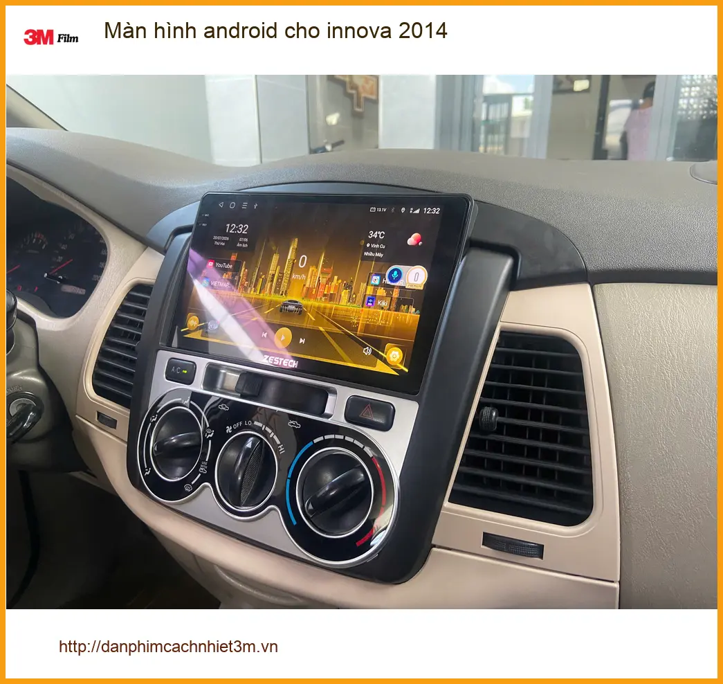 Chị Hương nâng cấp màn hình Android cho Innova 2014 tại Bình Thạnh