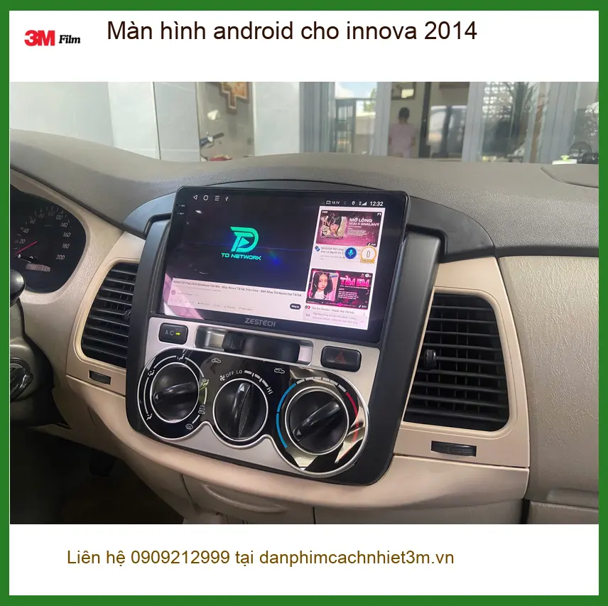 Chị Hương nâng cấp màn hình Android cho Innova 2014 tại Bình Thạnh ảnh thực tế 3