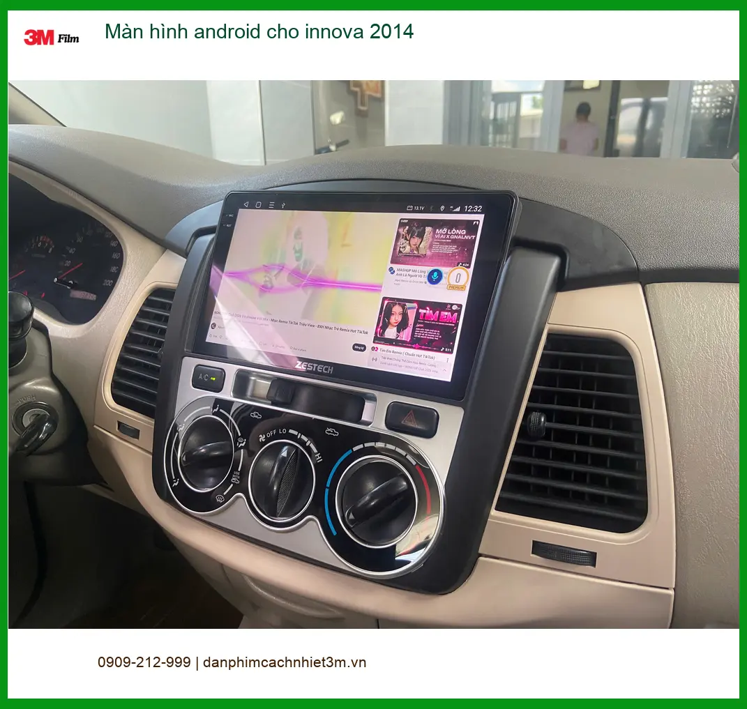 Chị Hương nâng cấp màn hình Android cho Innova 2014 tại Bình Thạnh ảnh thực tế 4