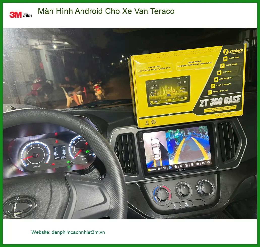 Chú Tám lắp Màn Hình Android Xe Van Teraco Quận Thủ Đức dễ xem bản đồ