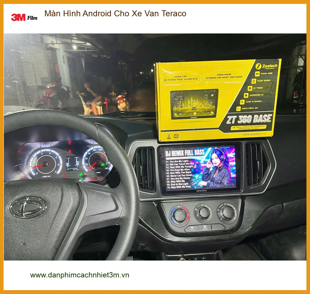 Chú Tám lắp Màn Hình Android Xe Van Teraco Quận Thủ Đức dễ xem bản đồ ảnh thực tế 3