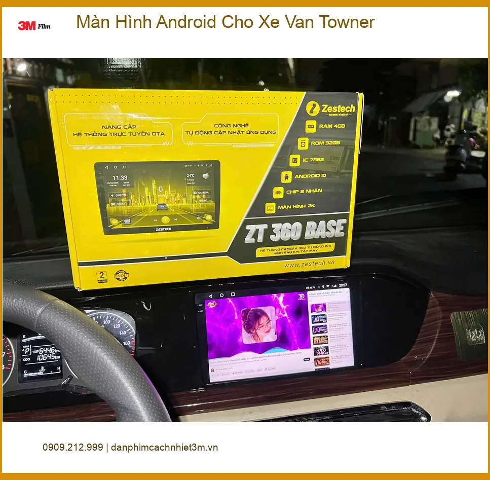 Anh Khải lắp Màn Hình Android cho Xe Van Towner tại Quận Thủ Đức vì màn hình cũ bị đơ ảnh thực tế 3