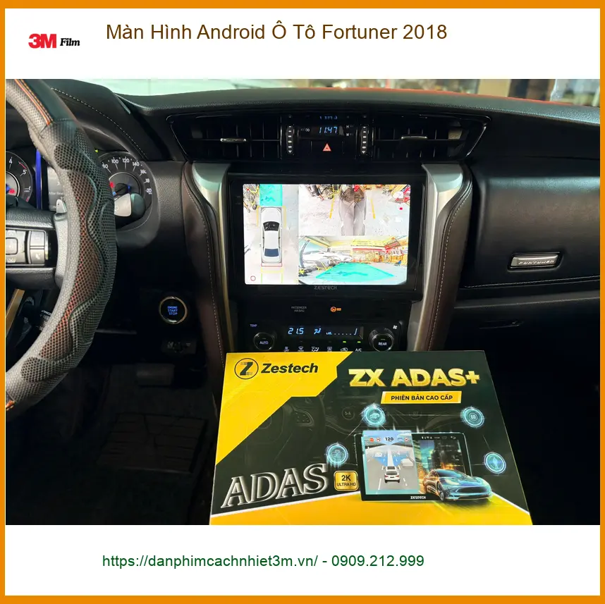 Anh Minh lắp Màn Hình Android Ô Tô Fortuner 2018 tại Thủ Đức để tiện xem dẫn đường ảnh thực tế 2