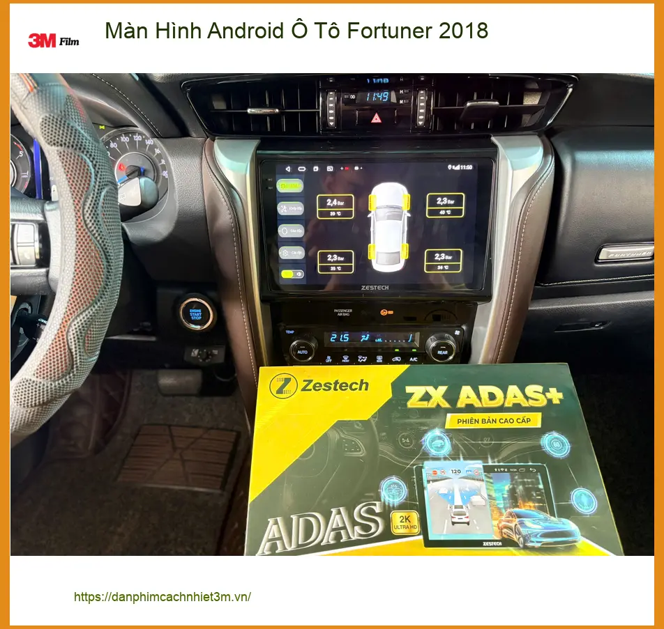 Anh Minh lắp Màn Hình Android Ô Tô Fortuner 2018 tại Thủ Đức để tiện xem dẫn đường ảnh thực tế 4