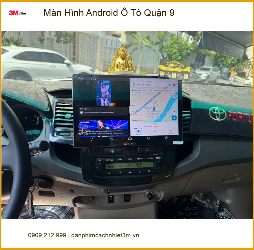 Chú Long lắp Màn Hình Android Ô Tô cho Toyota Camry tại Quận 9 để giải trí đa năng ảnh thực tế 3