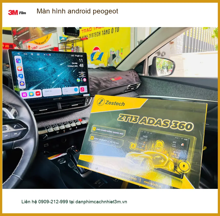 Anh Tùng lắp màn hình Android Peugeot 3008 tại Quận Gò Vấp trải nghiệm công nghệ