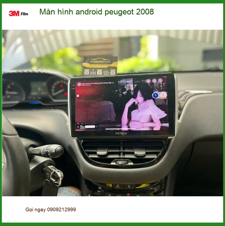 Chú Vĩnh lắp màn hình Android cho Peugeot 2008 Quận 8 để nâng tầm giải trí ảnh thực tế 3