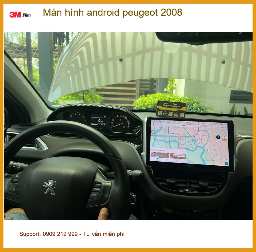 Chú Vĩnh lắp màn hình Android cho Peugeot 2008 Quận 8 để nâng tầm giải trí ảnh thực tế 4