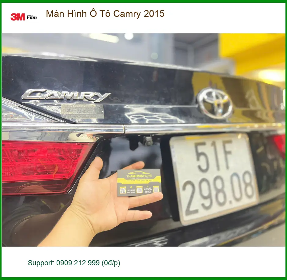 Chú Minh nâng cấp màn hình ô tô cho Camry 2015 tại Quận 9 vì màn zin quá cũ ảnh thực tế 5