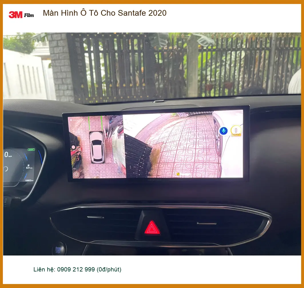 Anh Khải nâng cấp Màn Hình Ô Tô Santafe 2020 Quận 12 vì màn zin ít tính năng ảnh thực tế 3