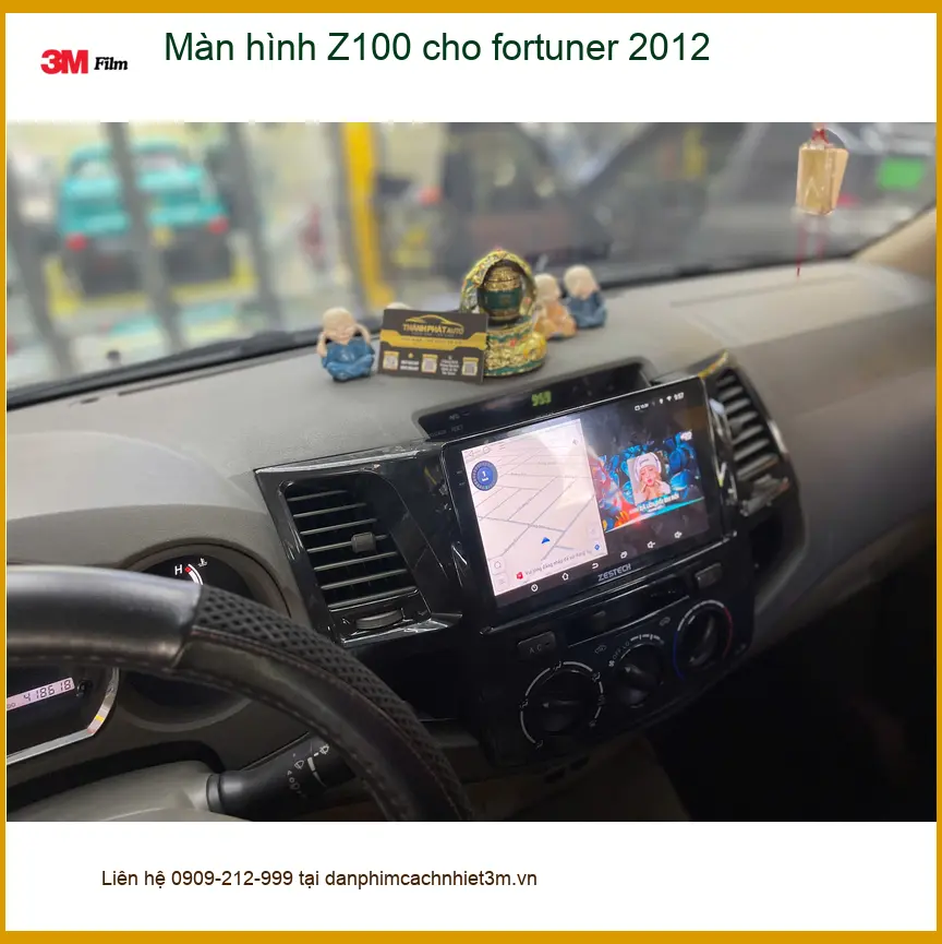 Anh Gia lắp Màn hình Z100 cho Fortuner 2012 tại Tân Bình xem bản đồ tiện lợi ảnh thực tế 3