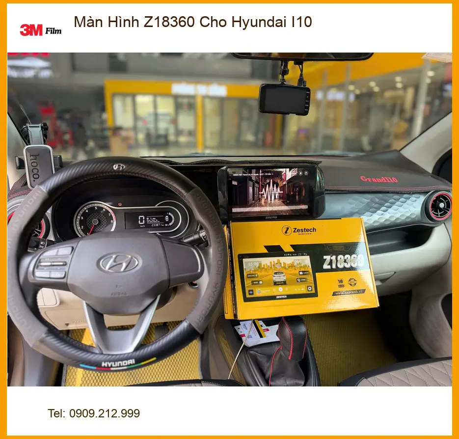 Chị Thảo nâng cấp màn hình Z18360 cho Hyundai I10 Quận 9 để có giải trí đỉnh cao