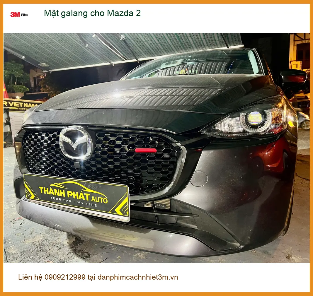 Chị Thanh độ mặt galang cho Mazda 2 tại Quận Thủ Đức để xe trông thể thao hơn ảnh thực tế 3