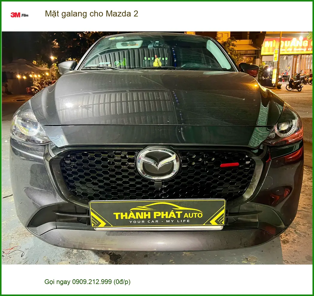 Chị Thanh độ mặt galang cho Mazda 2 tại Quận Thủ Đức để xe trông thể thao hơn ảnh thực tế 4
