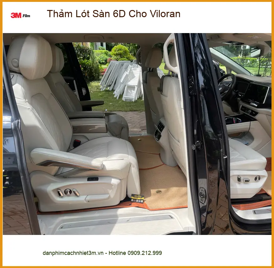 Anh Long lắp Thảm Lót Sàn 6D cho Viloran ở Quận 9 để giữ xe luôn sạch sẽ và sang trọng