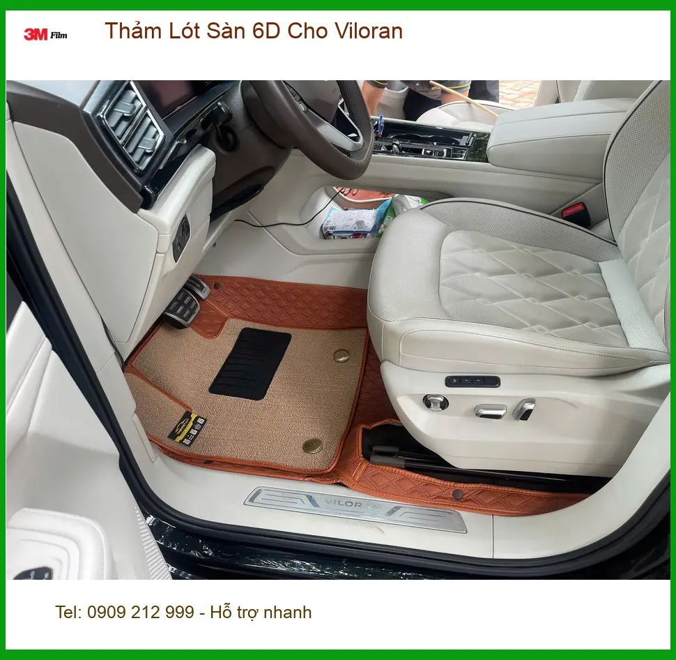 Anh Long lắp Thảm Lót Sàn 6D cho Viloran ở Quận 9 để giữ xe luôn sạch sẽ và sang trọng ảnh thực tế 5