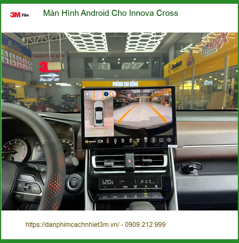 Anh Minh lắp màn hình Android cho Innova Cross tại Quận 9 vì màn zin thiếu tiện ích ảnh thực tế 3